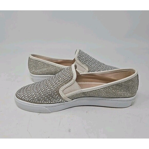 Inc Silver Stone & Stud Embellished SAMMEE2 Slip on Sneaker Shoe Sz 7.5 M - Picture 5 of 8